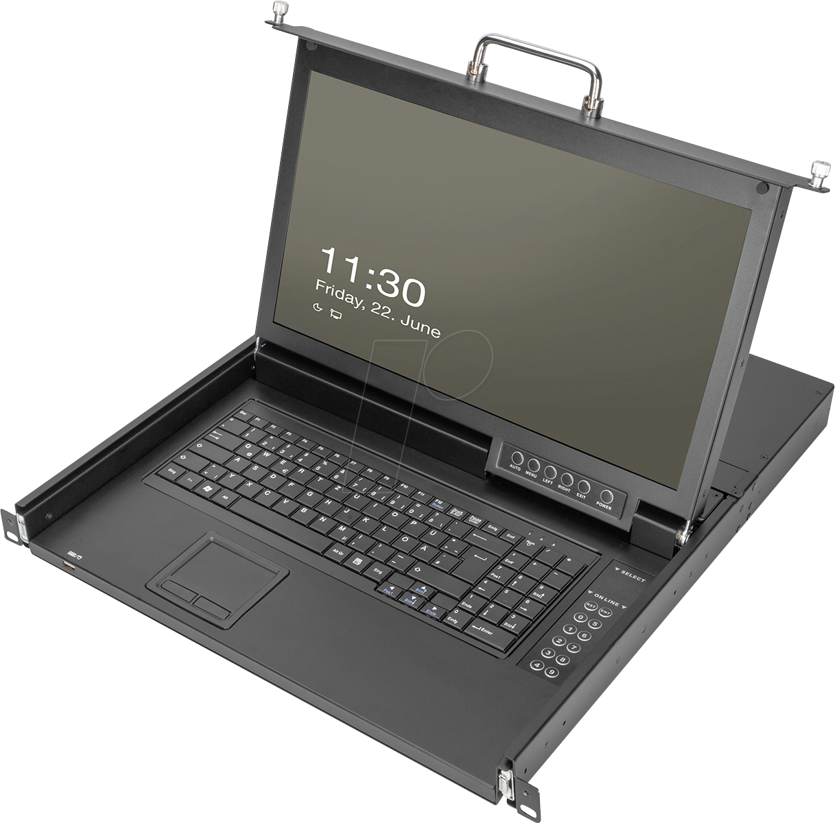 DIGI DS72220-1US - 19 Zoll KVM Konsole, 17'' HD TFT mit Tastatur US, 1-Port VGA DIGI DS72220-1US - 19 Zoll KVM Konsole, 17'' HD TFT mit Tastatur US, 1-Port VGA von Digitus