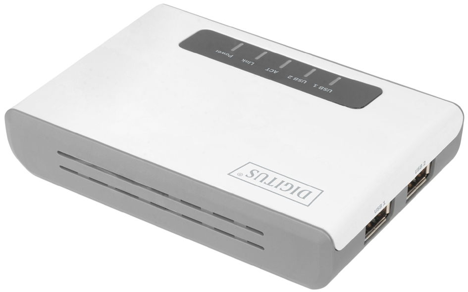 DIGITUS 2-Port USB 2.0 Wireless Multifunction Network Server von Digitus