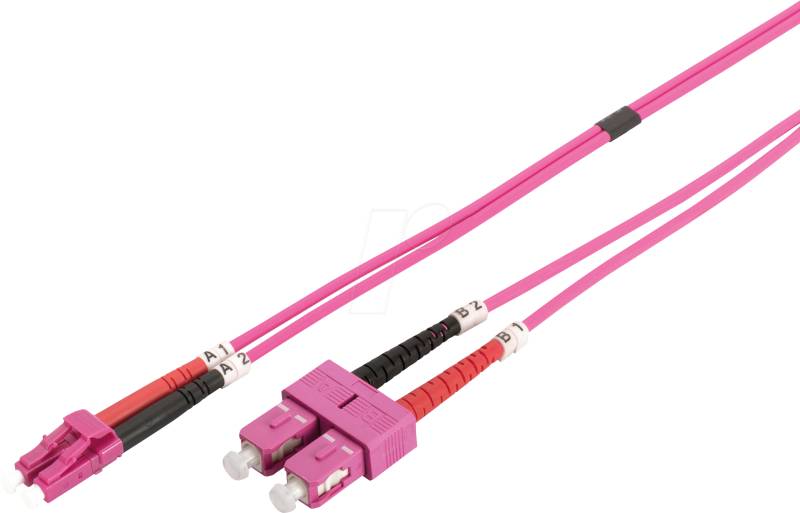 DIGITUS 2532024 - LWL Patchkabel, OM4, LC / SC, Duplex, violett, 2m von Digitus