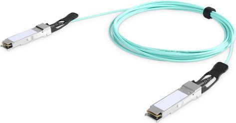 DIGITUS - 40GBase-AOC Direktanschlusskabel - QSFP+ zu QSFP+ - 10 m - Glasfaser - Active Optical Cable (AOC) von Digitus