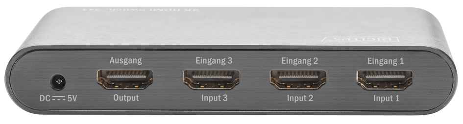 DIGITUS 4K HDMI 2.0 Switch, 3 x 1 UHD, schwarz von Digitus