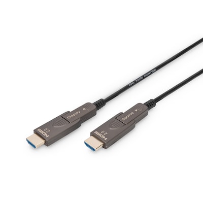 DIGITUS 4K HDMI AOC Verbindungskabel HDMI auf HDMI Abnehmbare Stecker 4K 15m von Digitus