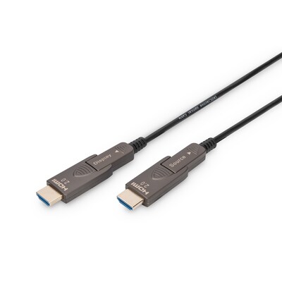 DIGITUS 4K HDMI AOC Verbindungskabel HDMI auf HDMI Abnehmbare Stecker 4K 20m von Digitus
