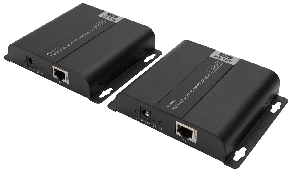 DIGITUS 4K HDMI Extender Set über Kat / IP, PoE, schwarz von Digitus