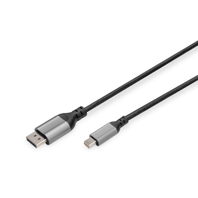 DIGITUS 8K Adapterkabel mini DP zu DP Alugehäuse, schwarz, 2m DIGITUS 8K Adapterkabel mini DP zu DP Alugehäuse, schwarz, 2m von Digitus