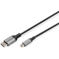 DIGITUS 8K Adapterkabel mini DP zu DP Alugehäuse, schwarz, 2m DIGITUS 8K Adapterkabel mini DP zu DP Alugehäuse, schwarz, 2m von Digitus
