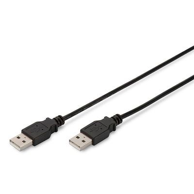 DIGITUS AK-300101-010-S USB 2.0 Kabel Typ A St./ St. 1m schwarz von Digitus