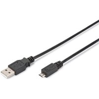 DIGITUS AK-300127-010-S USB-Kabel Typ A - Micro B St./ St. 1m schwarz von Digitus
