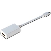 DIGITUS AK-340404-001-W Mini-Displayport Adapter zu HDMI A St./Bu. 15cm weiß von Digitus