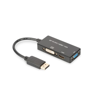 DIGITUS AK-340418-002-S DisplayPort Adapter auf HDMI/DVI/ VGA von Digitus