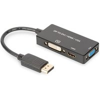 DIGITUS AK-340418-002-S DisplayPort Adapter auf HDMI/DVI/ VGA von Digitus