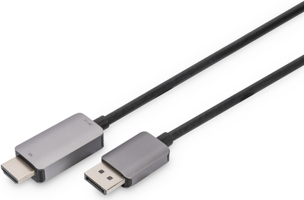 DIGITUS - Adapterkabel - DisplayPort männlich Verriegelung zu HDMI männlich - 1 m - Schwarz - Druckknopf, Dolby DTS-HD Master Audio-Unterstützung, Dolby TrueHD-Unterstützung, unterstützt 8K 60 Hz (7680 x 4320), Unterstützung für 3D-Video DIGITUS - Adapterkabel - DisplayPort männlich Verriegelung zu HDMI männlich - 1 m - Schwarz - Druckknopf, Dolby DTS-HD Master Audio-Unterstützung, Dolby TrueHD-Unterstützung, unterstützt 8K 60 Hz (7680 x 4320), Unterstützung für 3D-Video von Digitus