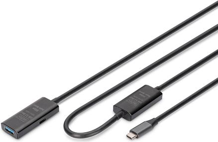 DIGITUS Aktives USB 3.2 Gen1 5G Verlängerungskabel, USB-C - USB-A, 10m (DA-73111) von Digitus