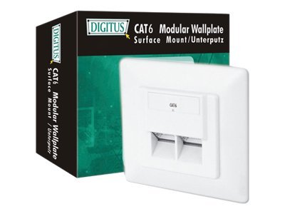 DIGITUS Anschlussdose Cat6 2xRJ45 geschirmt Unt. Signalweiß DIGITUS Anschlussdose Cat6 2xRJ45 geschirmt Unt. Signalweiß von Digitus