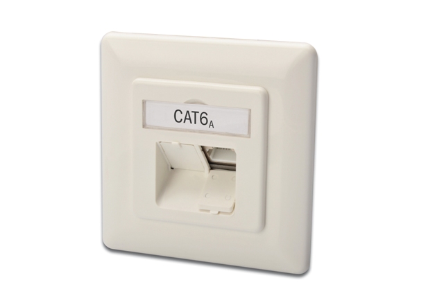 DIGITUS Anschlussdose Cat6a 2xRJ45 geschirmt Unterputz weiß DIGITUS Anschlussdose Cat6a 2xRJ45 geschirmt Unterputz weiß von Digitus