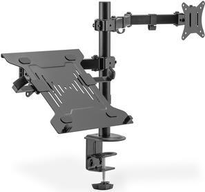 DIGITUS - Befestigungskit (Klammer, Notebook-Ablage, Monitorarm, VESA-Schnellverschlussplatte) - für Monitor/Notebook - universal - Kunststoff, Stahl - mattschwarz - Bildschirmgröße: up to 81.3 cm (monitor) / up to 39.6 cm (notebook) (up to 81,30cm (32) (monitor) / up to 15.6 (notebook)) - C-Zwinge von Digitus
