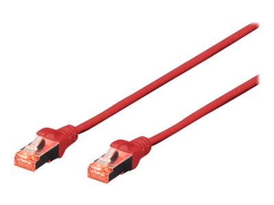 DIGITUS CAT 6 S/FTP Patchkabel, 10 Stück, 0,5m, rot DIGITUS CAT 6 S/FTP Patchkabel, 10 Stück, 0,5m, rot von Digitus