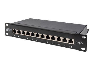 DIGITUS Cat.6A Patch Panel, geschirmt, 12-Port, 10,schwarz DIGITUS Cat.6A Patch Panel, geschirmt, 12-Port, 10,schwarz von Digitus