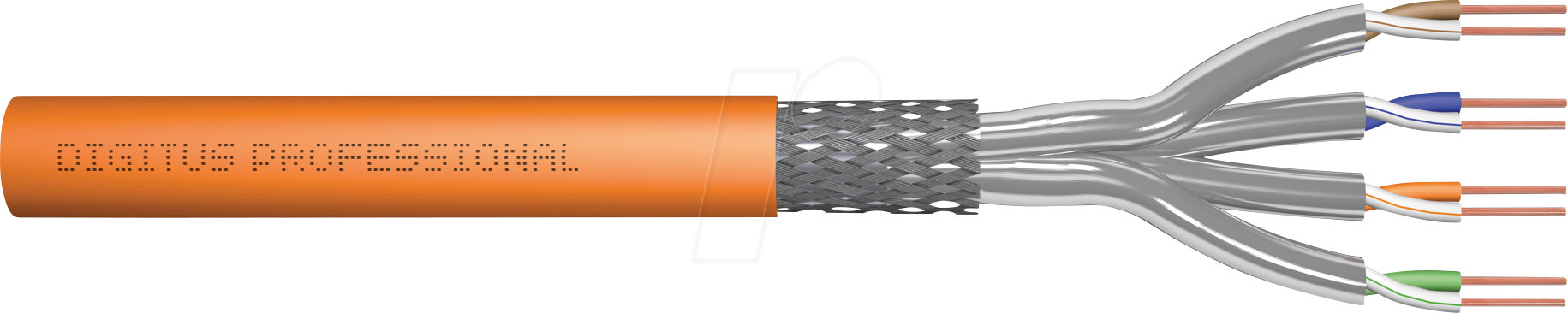 DIGITUS D1743VH1 - Verlegekabel Cat.7, S/FTP, 1200 MHz, orange, 100 m von Digitus