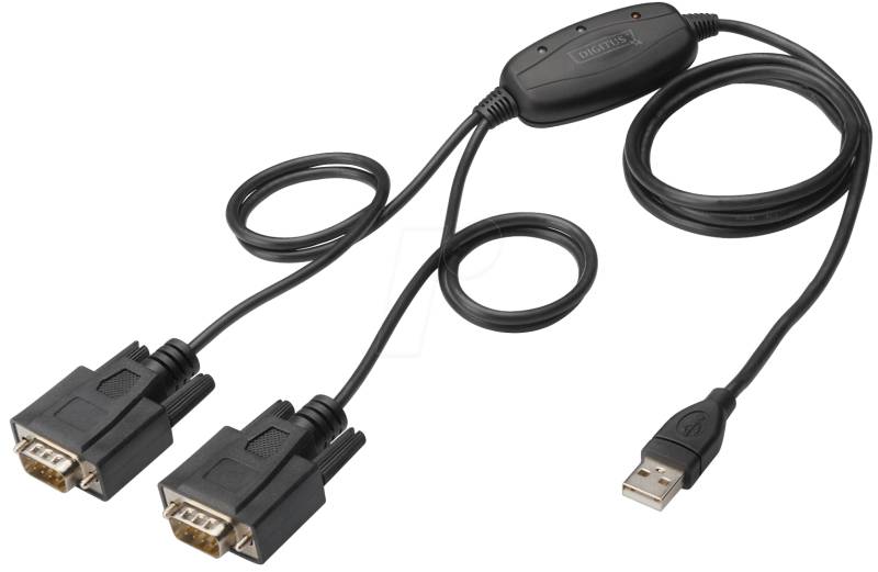 DIGITUS DA-70158 - USB 2.0 Konverter, A Stecker auf 2x RS-232 von Digitus