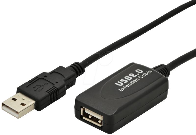 DIGITUS DA-73103 - USB 2.0 Kabel, A Stecker auf A Buchse, 25 m von Digitus