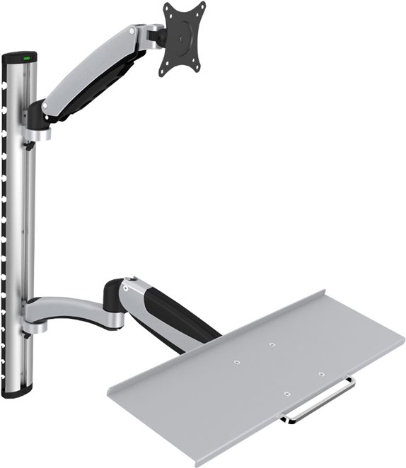 DIGITUS DA-90354 - Befestigungskit (Wandmontage, Tastaturarm, Monitorarm) für LCD-Display/Tastatur - Bildschirmgröße: 43-69 cm (17-27) (DA-90354) von Digitus