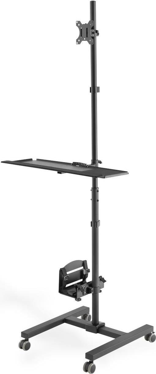 DIGITUS DA-90374 - Wagen für LCD-Anzeige/Tastatur/Maus/CPU - Metall - Schwarz - Bildschirmgröße: 43.2-81.3 cm (17-32) von Digitus