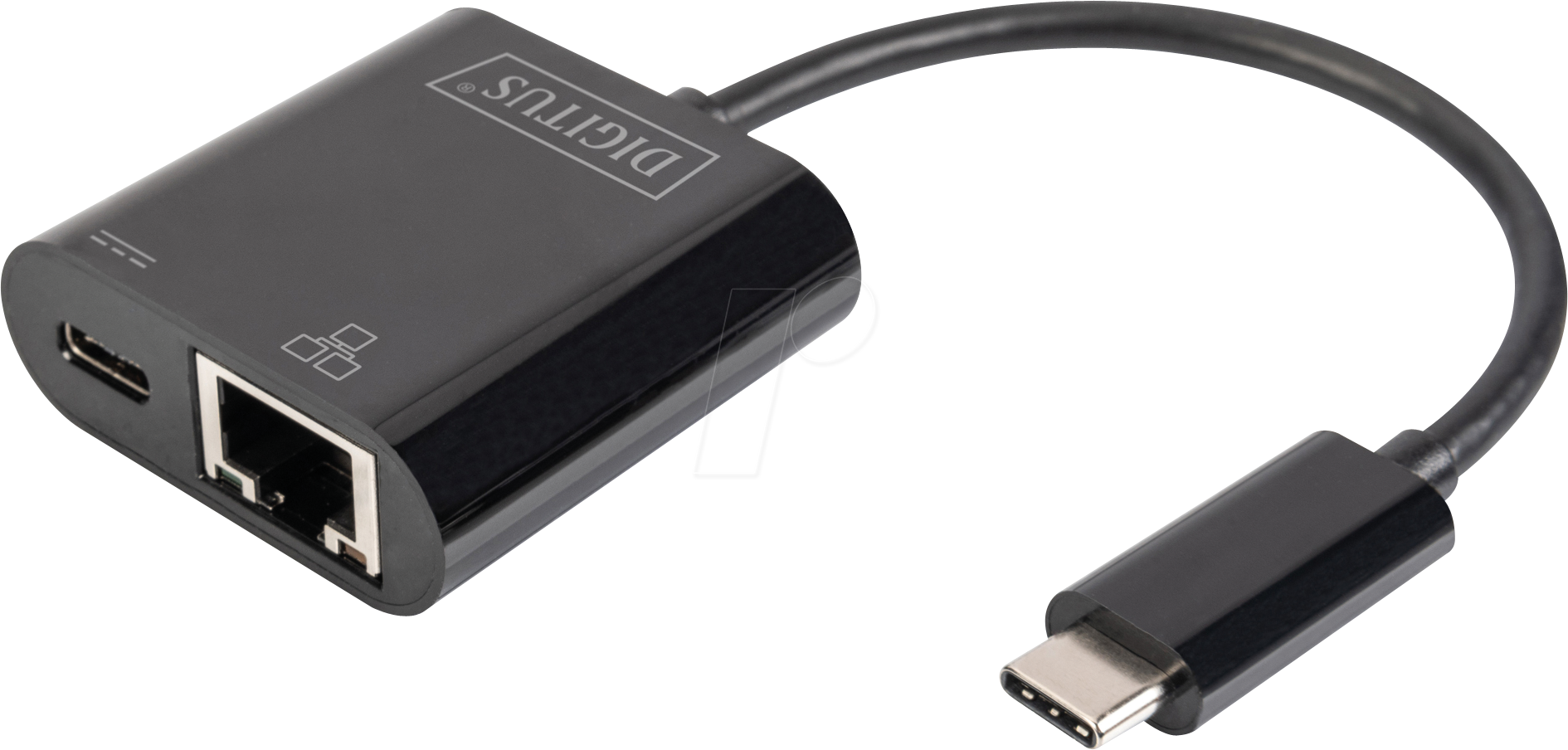 DIGITUS DN-3027 - Netzwerkkarte, USB Typ C, Gigabit Ethernet + PD, 1x RJ45 von Digitus