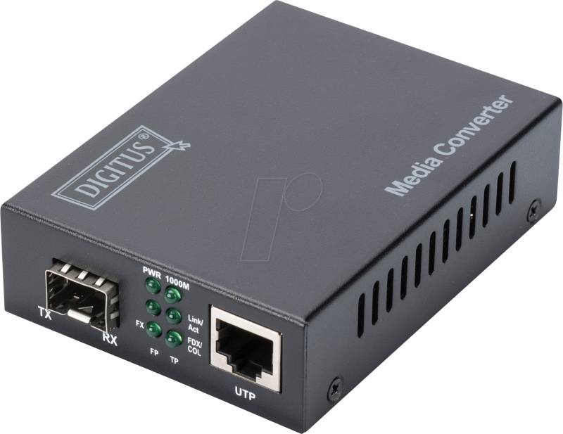 DIGITUS DN-82130 - Medienkonverter, Gigabit Ethernet, RJ45 / SFP von Digitus