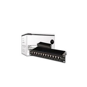 DIGITUS DN-91612S - Patch Panel - RJ-45 X 12 - Schwarz, RAL 9005 - 1U von Digitus