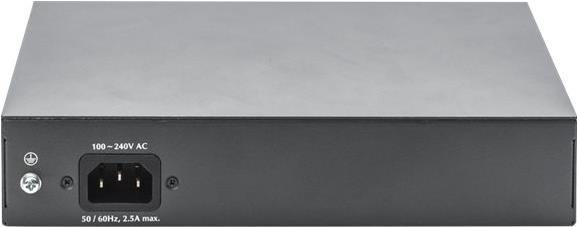 DIGITUS DN-95140 - Switch - unmanaged - 6 x 10/100/1000 (PoE++) + 2 x 10/100/1000 + 2 x Gigabit SFP (Uplink) - Desktop, an Rack montierbar, wandmontierbar - PoE++ (180 W) von Digitus