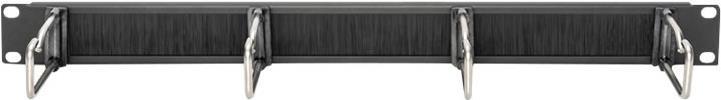 DIGITUS DN-97669 1HE Kabelrangierpanel mit Bürstenleiste 4xStahlringe 40x75mm schwarz RAL 9005 (DN-97669) von Digitus