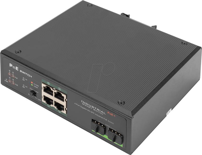 DIGITUS DN651109 - Switch, 6-Port, Gigabit Ethernet, SFP, PoE+ von Digitus