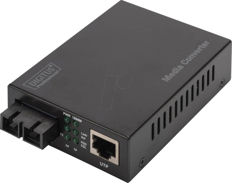DIGITUS DN821201 - Medienkonverter, Gigabit Ethernet, RJ45 / SC Duplex von Digitus
