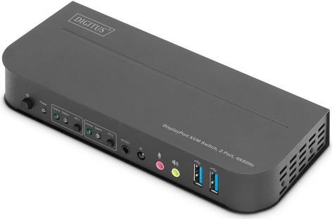 DIGITUS DS-12850 - KVM-/Audio-/USB-Switch - 2 x KVM/Audio/USB - 1 lokaler Benutzer - Desktop von Digitus