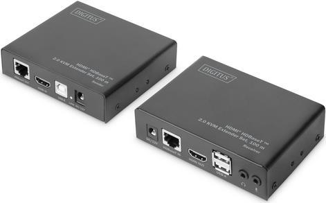 DIGITUS DS-55505 - Extender Set - KVM-/Audio-/USB-Extender - HDBaseT 2.0 - USB - bis zu 100 m von Digitus