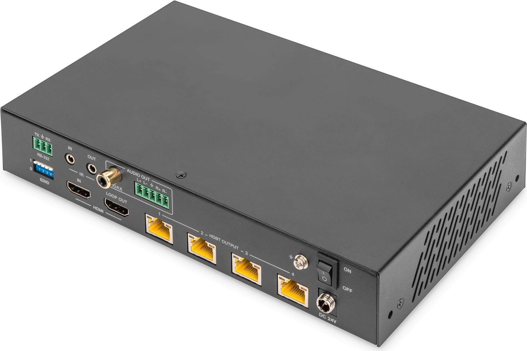 DIGITUS DS-55510 - Sender und Empfänger - Video-, Audio-, Infrarot- und serielle Erweiterung - HDMI, HDBaseT - über CAT 6/7/8 - bis zu 150 m von Digitus