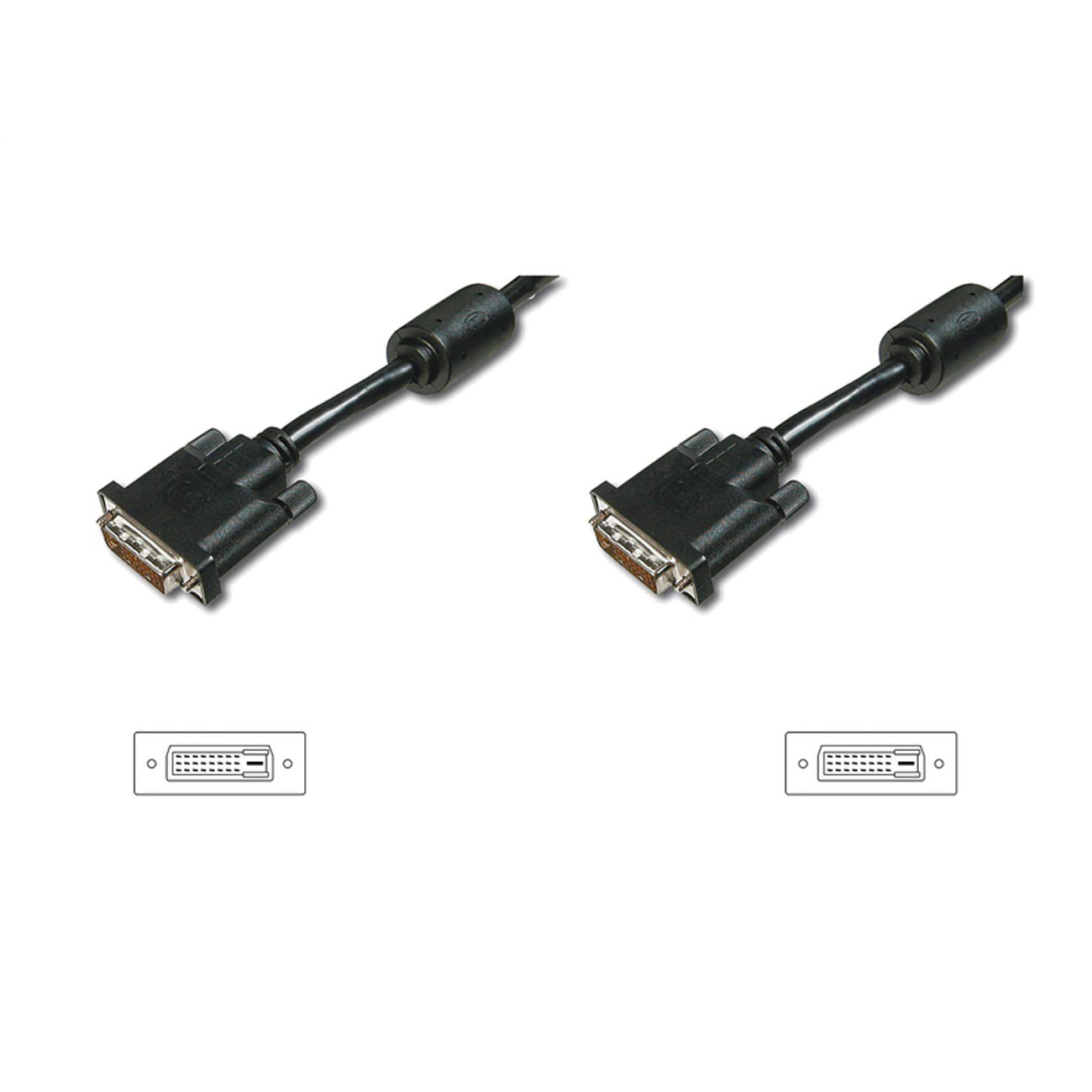 DIGITUS DVI-D-Kabel DVI(24+1) -> DVI(24+1) St/St 2.00m schw Polybeutel von Digitus