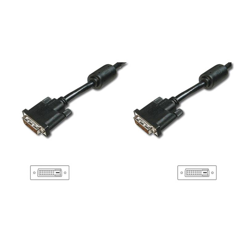 DIGITUS DVI-D-Kabel DVI(24+1) -> DVI(24+1) St/St 2.00m schw Polybeutel von Digitus