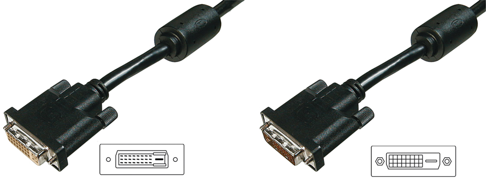 DIGITUS DVI Verlängerungskabel, 5,0 m, schwarz DIGITUS DVI Verlängerungskabel, 5,0 m, schwarz von Digitus