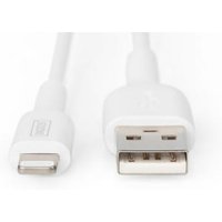 DIGITUS Daten- und Ladekabel USB-A zu Lightning, 1.0m, weiß von Digitus