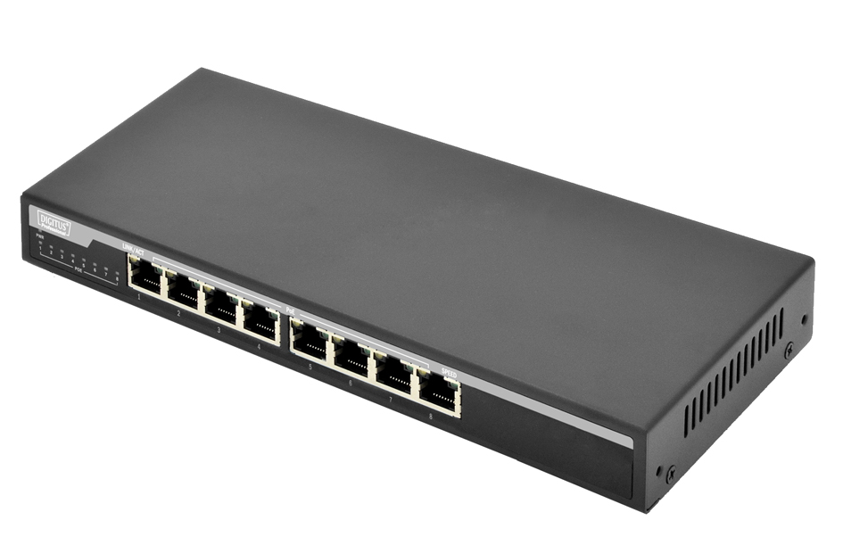 DIGITUS Desktop Gigabit Ethernet PoE Switch, 8-Port von Digitus