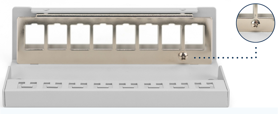 DIGITUS Desktop Modular Patch Panel, 8-Ports, lichtgrau von Digitus