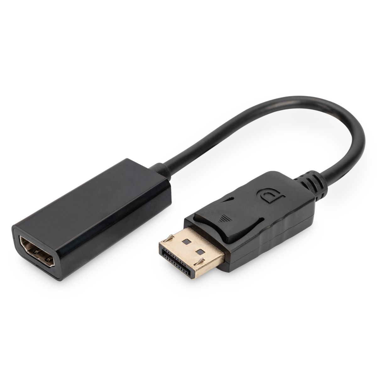 DIGITUS DisplayPort Adapter / Konverter - DP - HDMI Typ A St/Bu 0.15m,m/Verriegelung, DP 1.1a komp. von Digitus