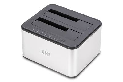 DIGITUS Docking USB ->2x 2,5/3,5 SATA HHD, SSD silber DIGITUS Docking USB ->2x 2,5/3,5 SATA HHD, SSD silber von Digitus