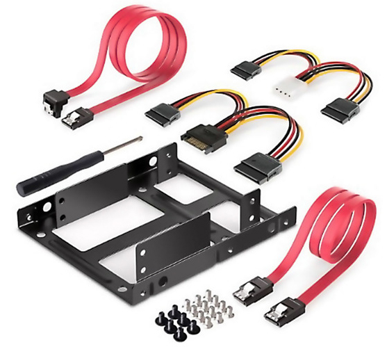 DIGITUS Einbaurahmen für 2,5,  Festplatten, inkl. Kabelset von Digitus