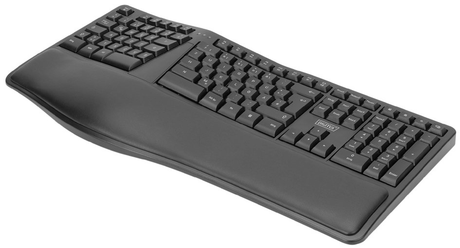 DIGITUS Ergonomische Tastatur, kabellos, schwarz von Digitus