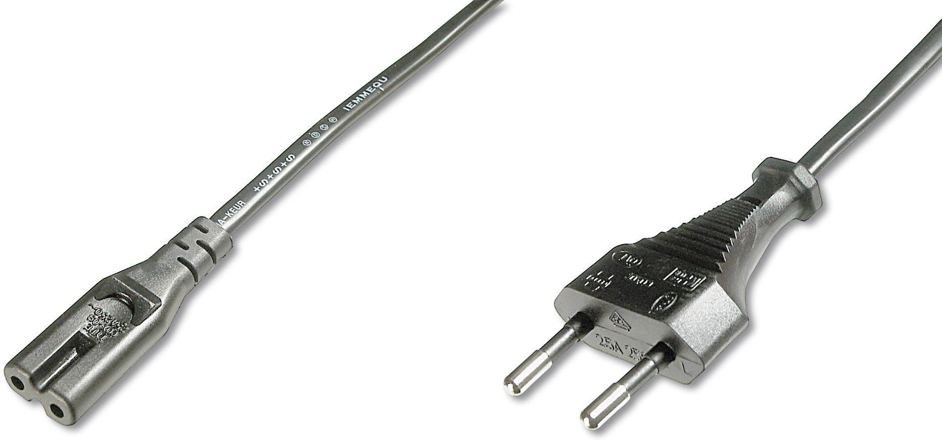 DIGITUS Europäisches Netzanschlusskabel C7 1,8m, schwarz DIGITUS Europäisches Netzanschlusskabel C7 1,8m, schwarz von Digitus