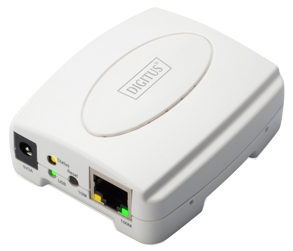 DIGITUS Fast Ethernet Printserver, 1 x USB 2.0 von Digitus