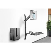 DIGITUS Flexibler Steh-/ Sitz-Arbeitsplatz zur Wandmontage Single Monitor von Digitus